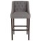 Merrick Lane Hadleigh Upholstered Barstool 30" High Transitional Tufted Barstool with Accent Nail Trim